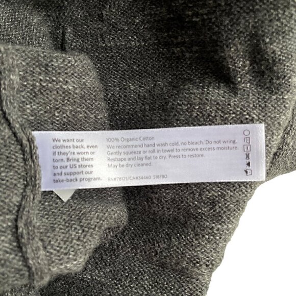 Eileen Fisher Organic Cotton Hooded Long Cardigan S/M S M Gray - Picture 4 of 6